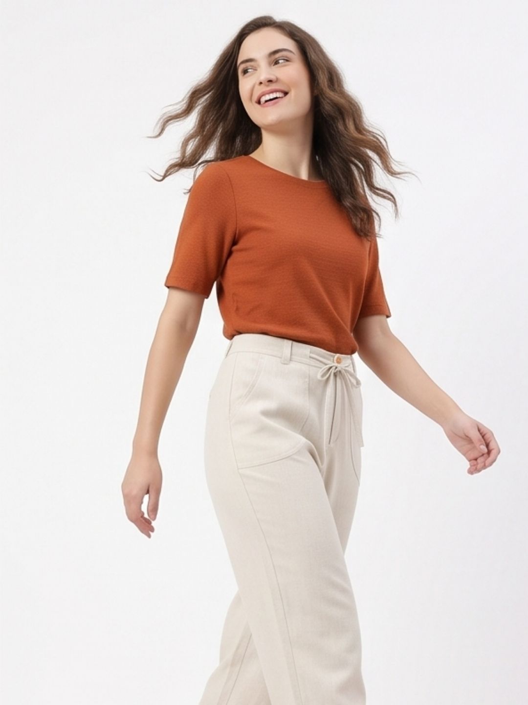 WIDE-LEG WEAVE LINEN PANTS PACK