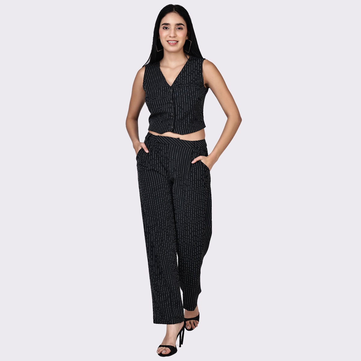 PINSTRIPE POWER CO-ORD SET PACK