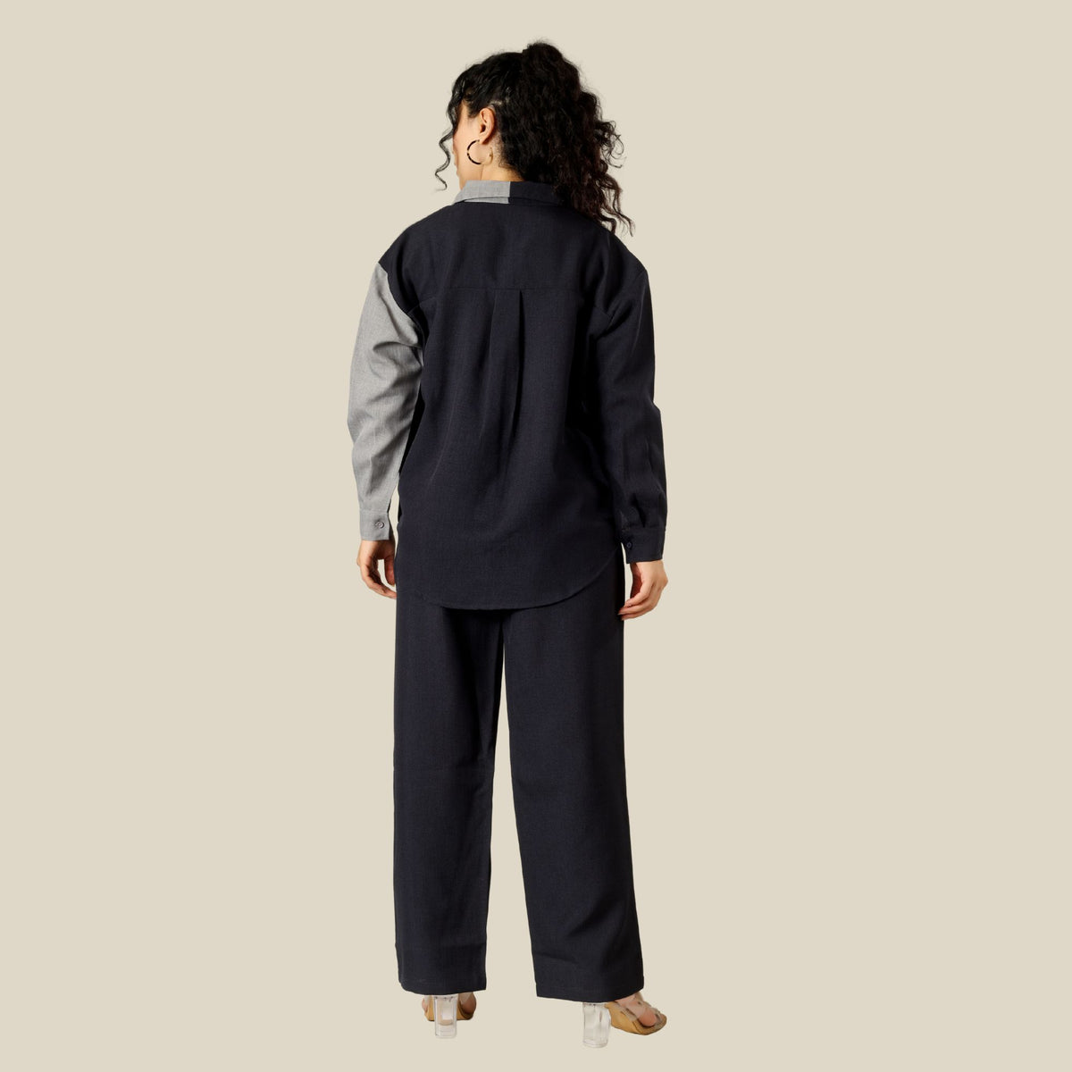 CHIC CONTRAST LINEN CO-ORD SET PACK