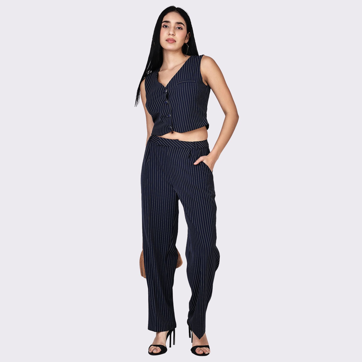 PINSTRIPE POWER CO-ORD SET PACK