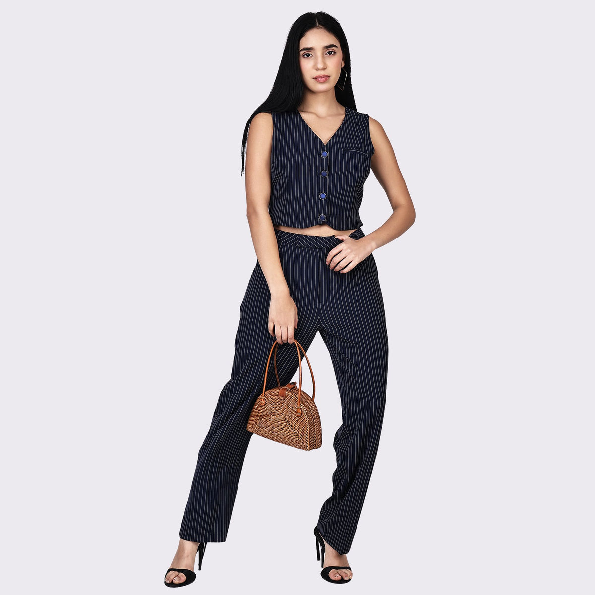 PINSTRIPE POWER CO-ORD SET PACK