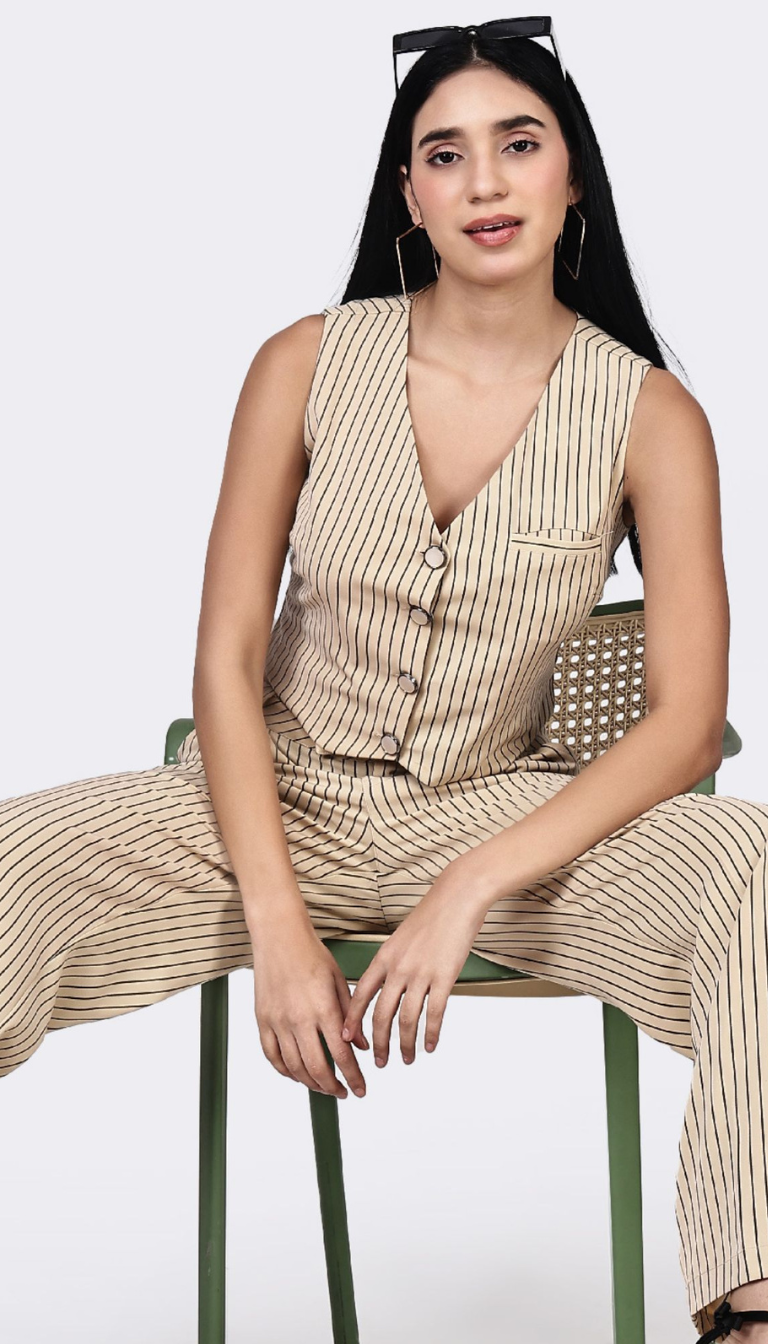 PINSTRIPE POWER CO-ORD SET PACK