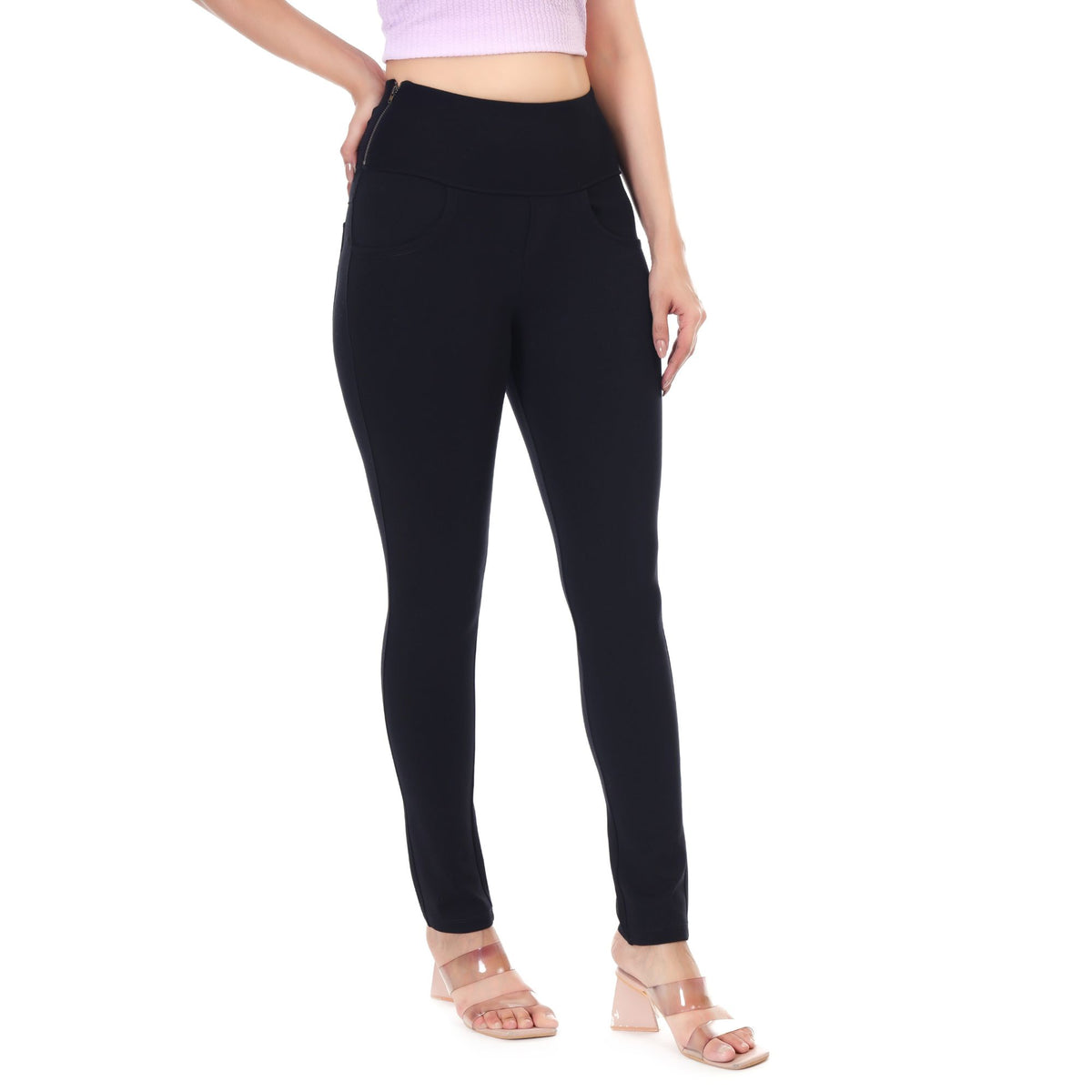 HIGH WAIST SIDE ZIP JEGGING PACK