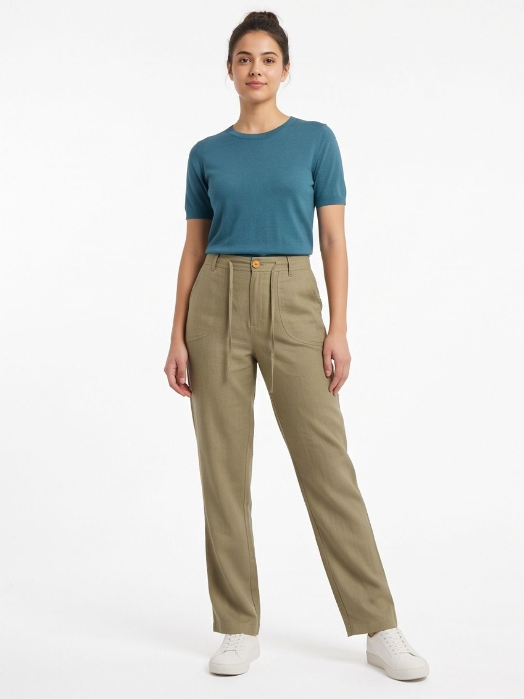 WIDE-LEG WEAVE LINEN PANTS PACK