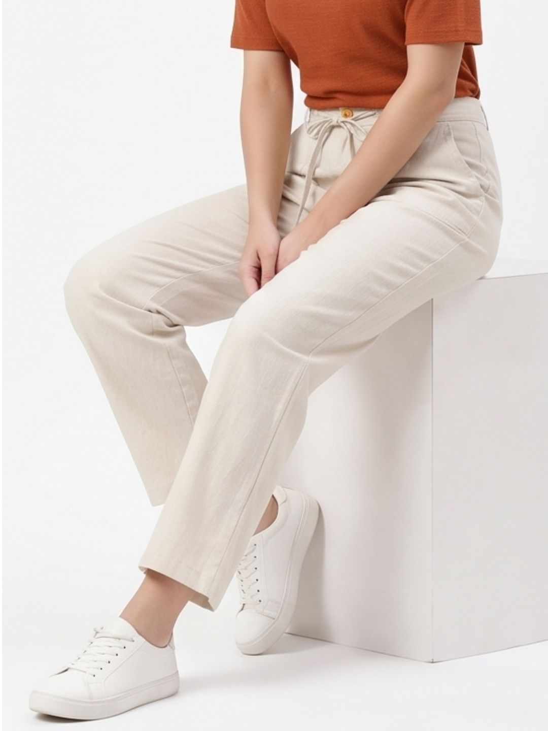 WIDE-LEG WEAVE LINEN PANTS PACK
