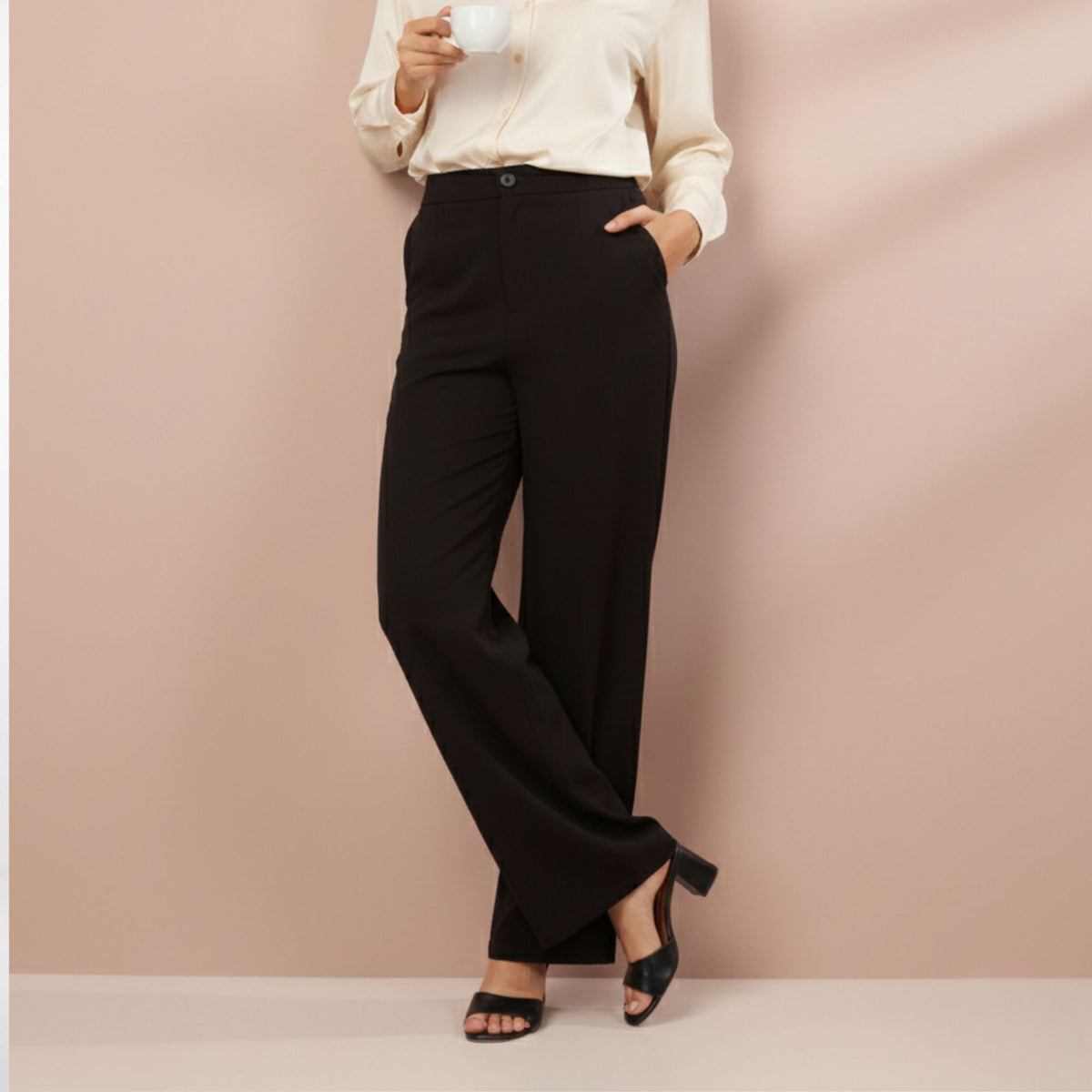 SINGLE BUTTON HIGH RISE FORMAL PANTS PACK