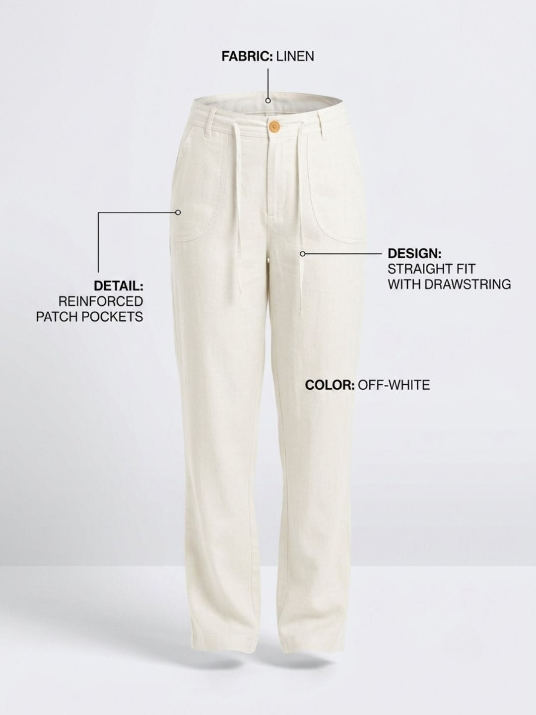 WIDE-LEG WEAVE LINEN PANTS PACK