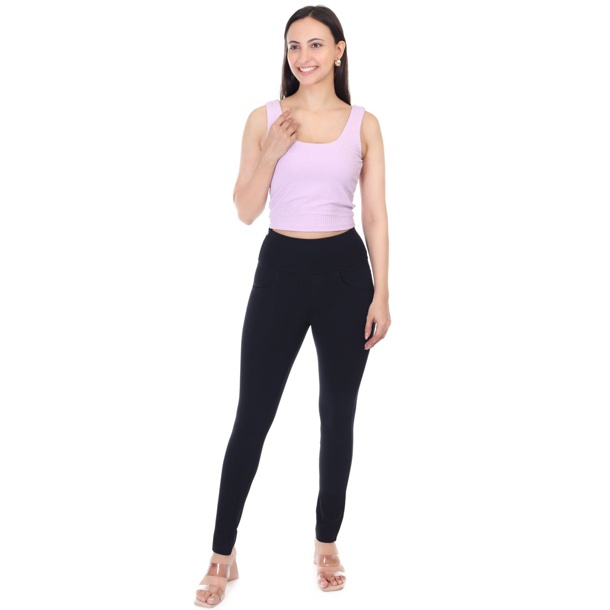 HIGH WAIST SIDE ZIP JEGGING PACK