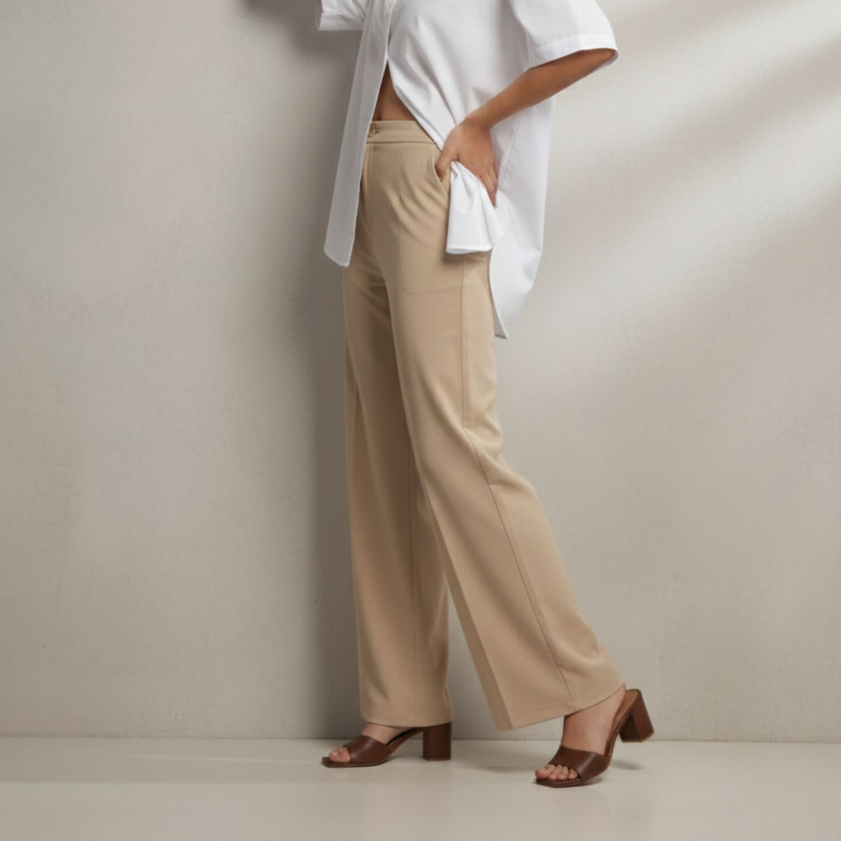 SINGLE BUTTON HIGH RISE FORMAL PANTS PACK