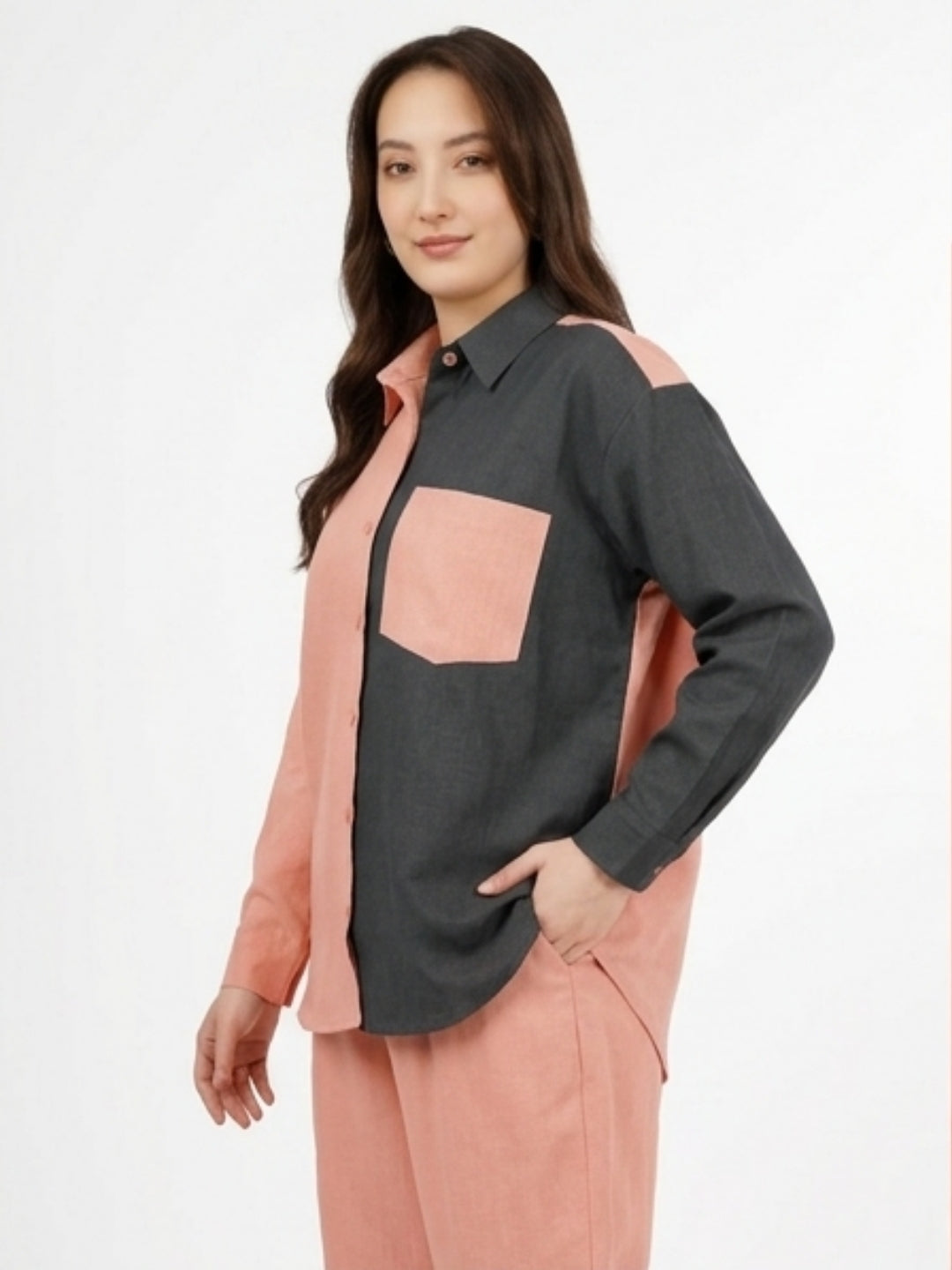 CHIC CONTRAST LINEN CO-ORD SET PACK
