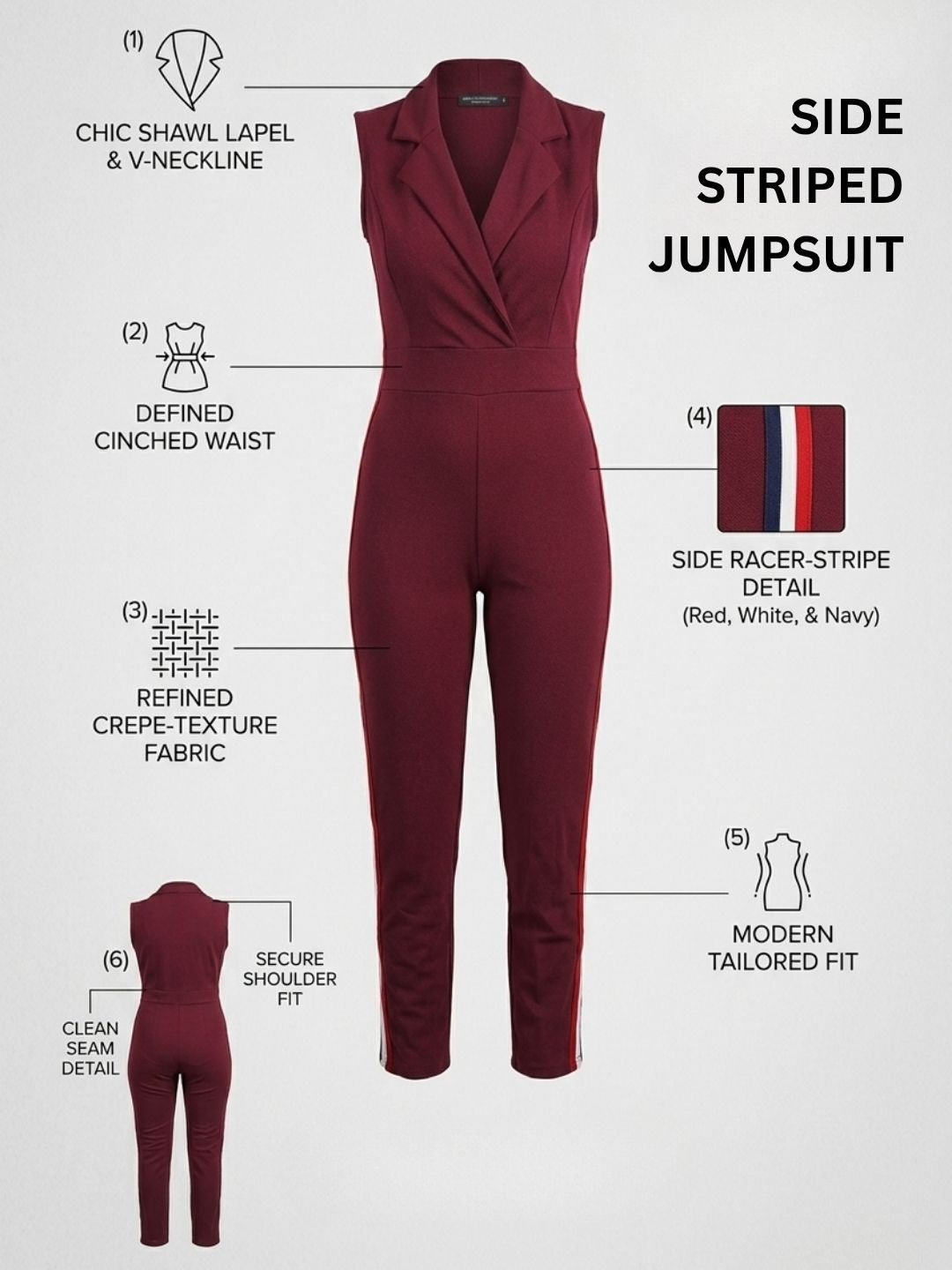 SIDE STRIPED JUMPSUIT PACK