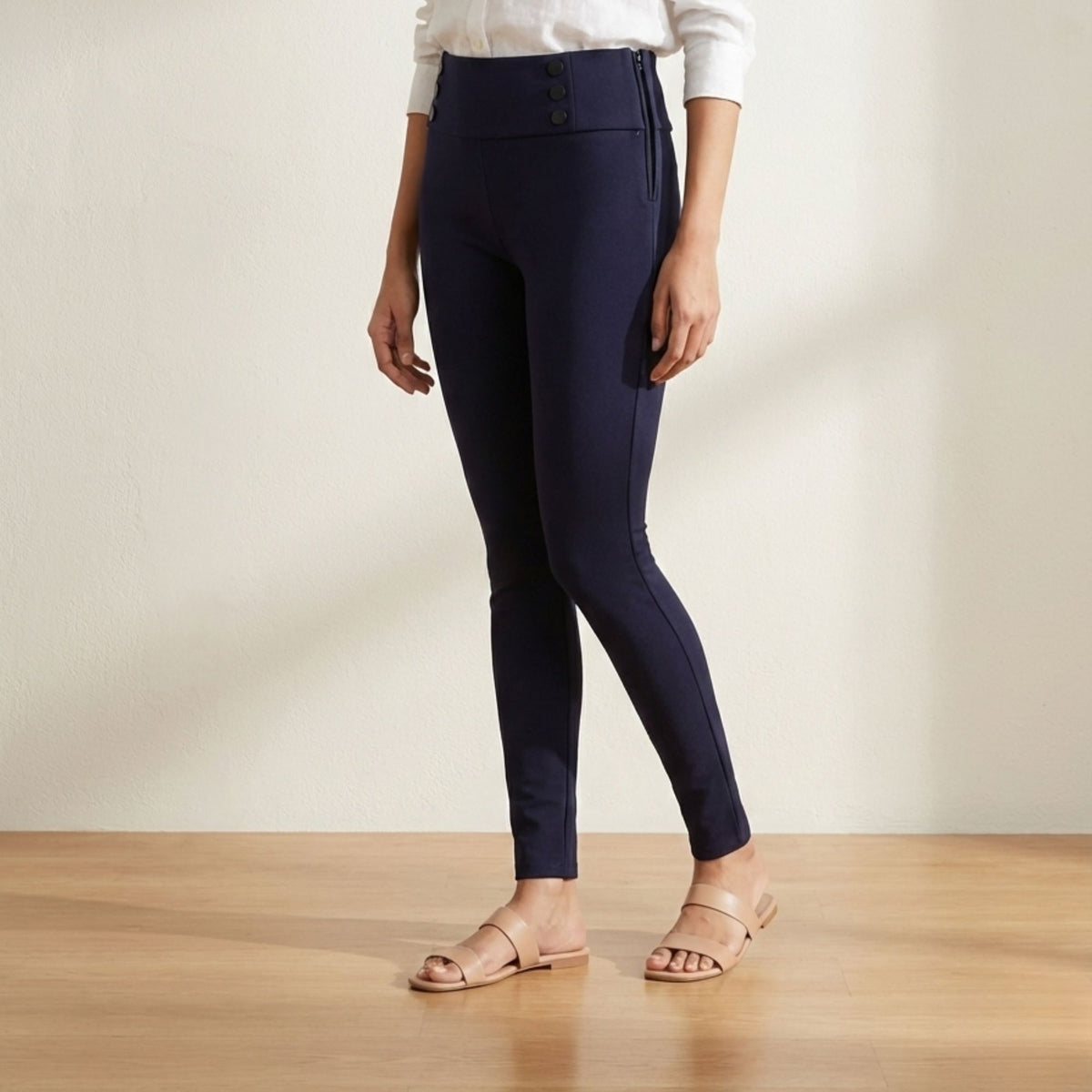 SIX BUTTON SIDE ZIP JEGGING PACK