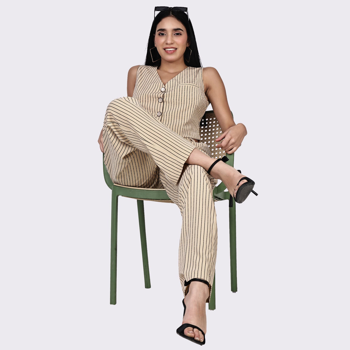 PINSTRIPE POWER CO-ORD SET PACK