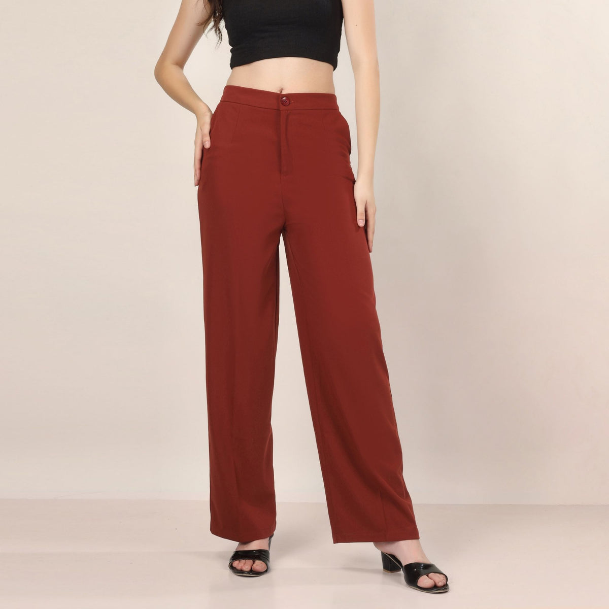 SINGLE BUTTON HIGH RISE FORMAL PANTS PACK