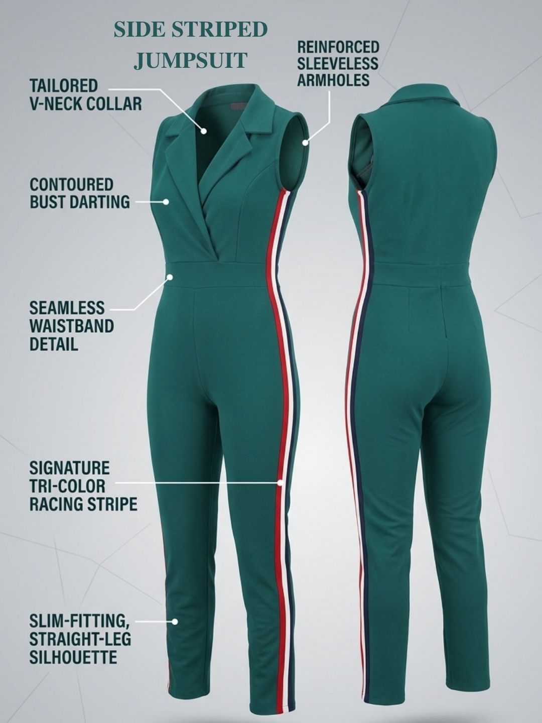 SIDE STRIPED JUMPSUIT PACK