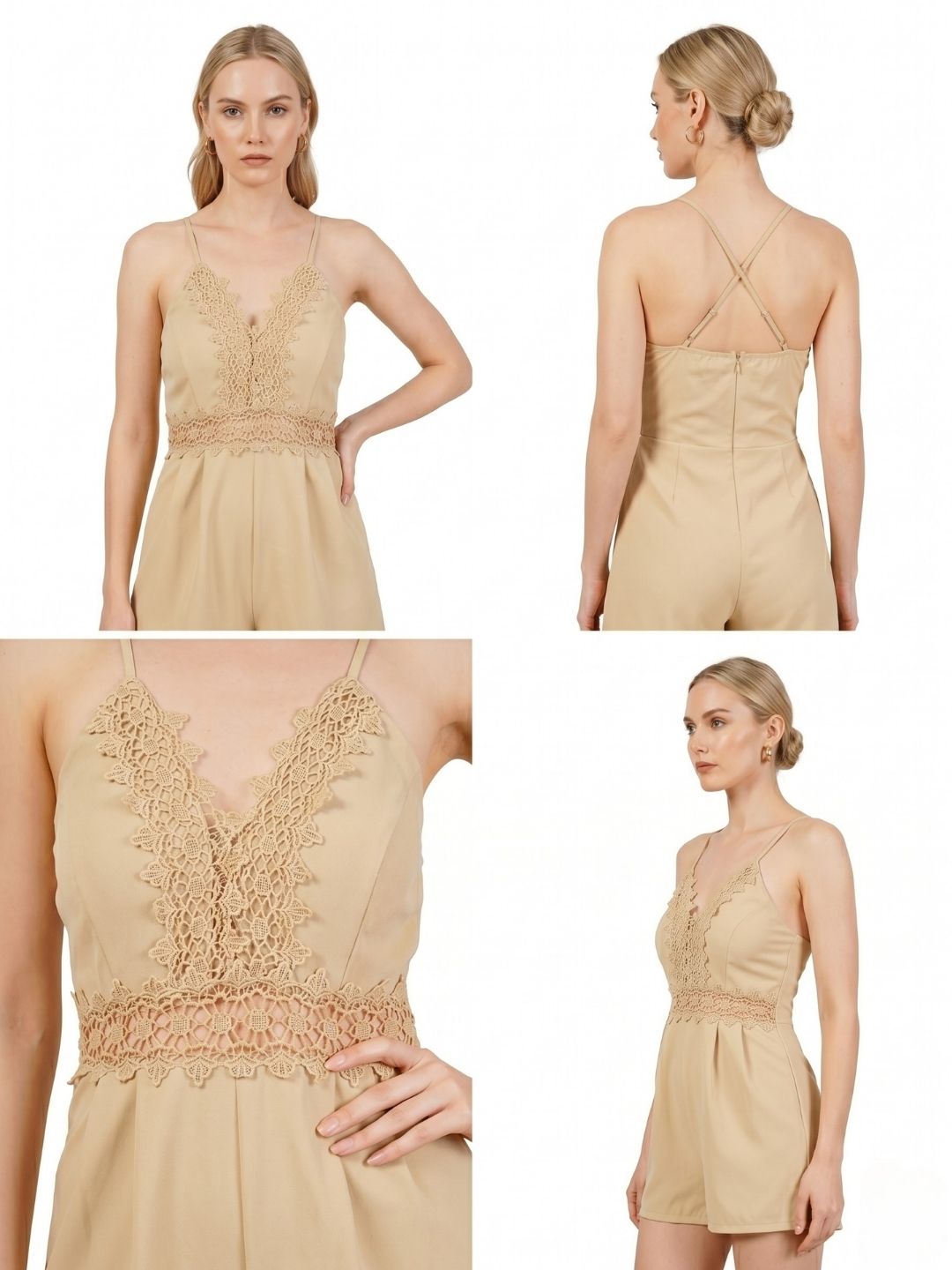 EMBROIDERED STRAPPY SHORT JUMPSUIT PACK