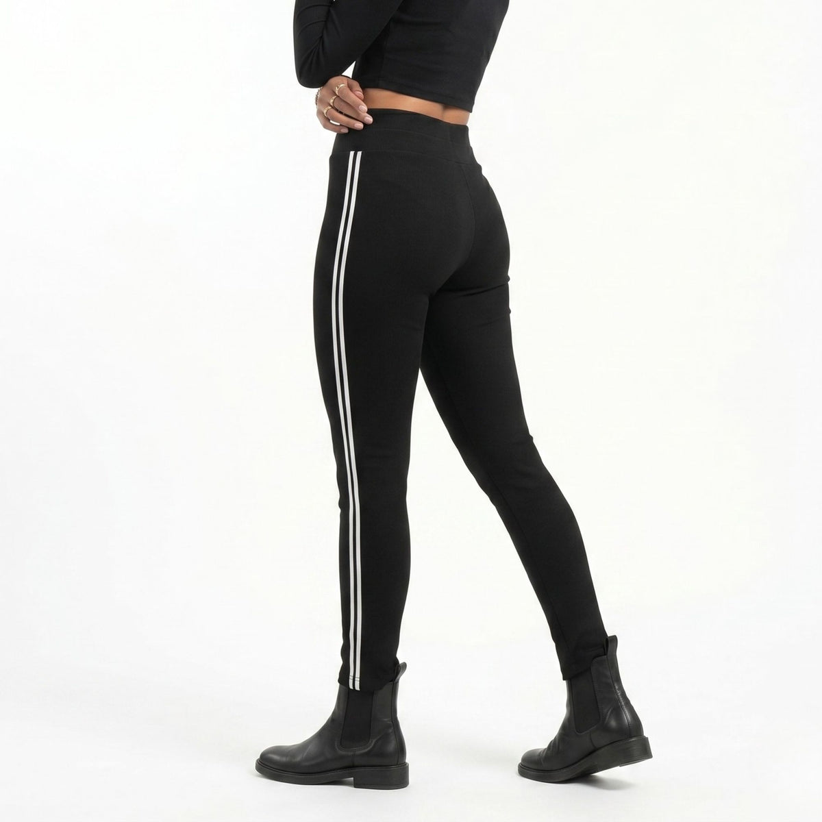WHITE STRIPE HIGH WAIST JEGGING PACK