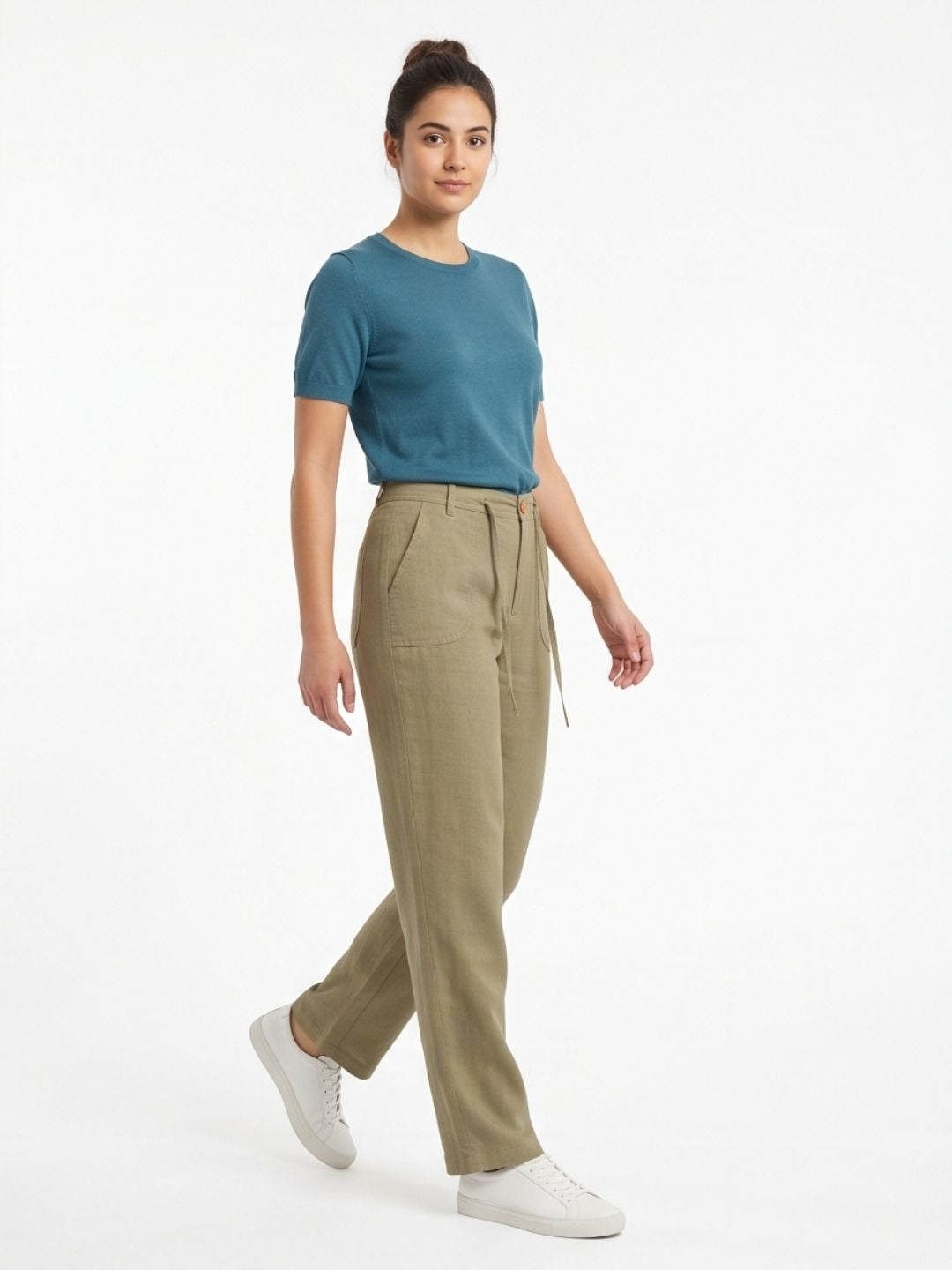 WIDE-LEG WEAVE LINEN PANTS PACK
