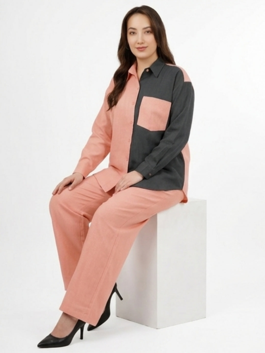 CHIC CONTRAST LINEN CO-ORD SET PACK