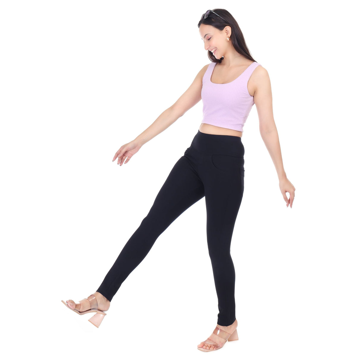 HIGH WAIST SIDE ZIP JEGGING PACK