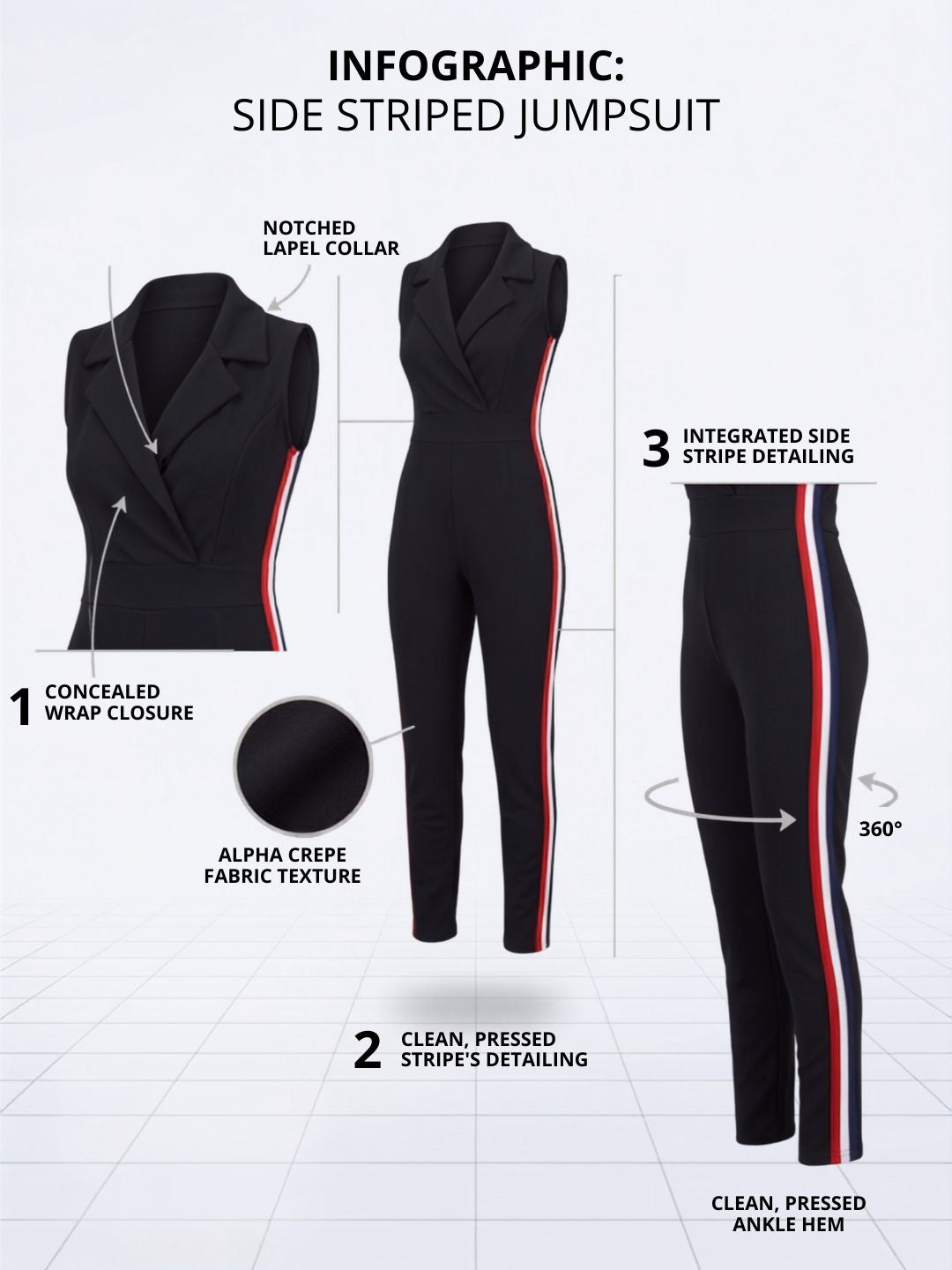 SIDE STRIPED JUMPSUIT PACK