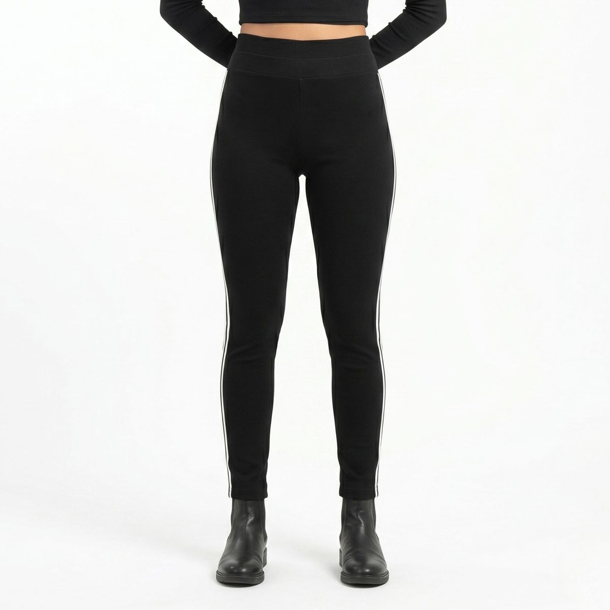 WHITE STRIPE HIGH WAIST JEGGING PACK