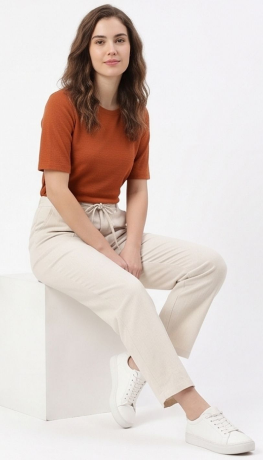 WIDE-LEG WEAVE LINEN PANTS PACK