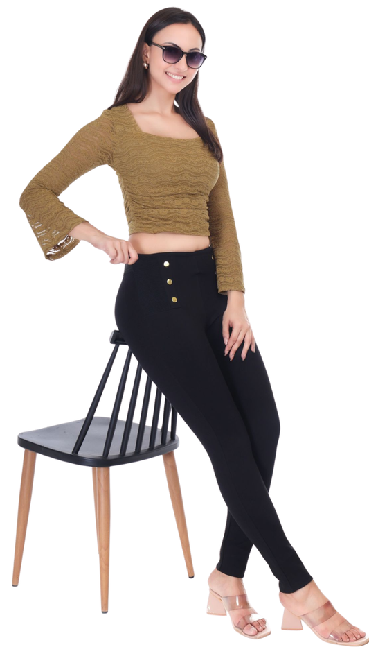 HIGH WAISTED BUTTONED ELAN JEGGING PACK