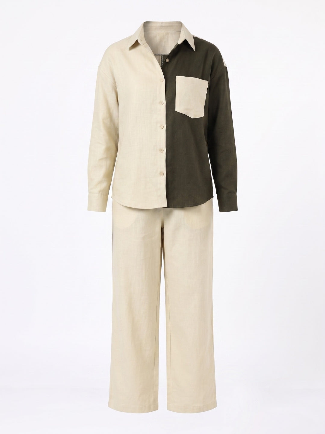 CHIC CONTRAST LINEN CO-ORD SET PACK