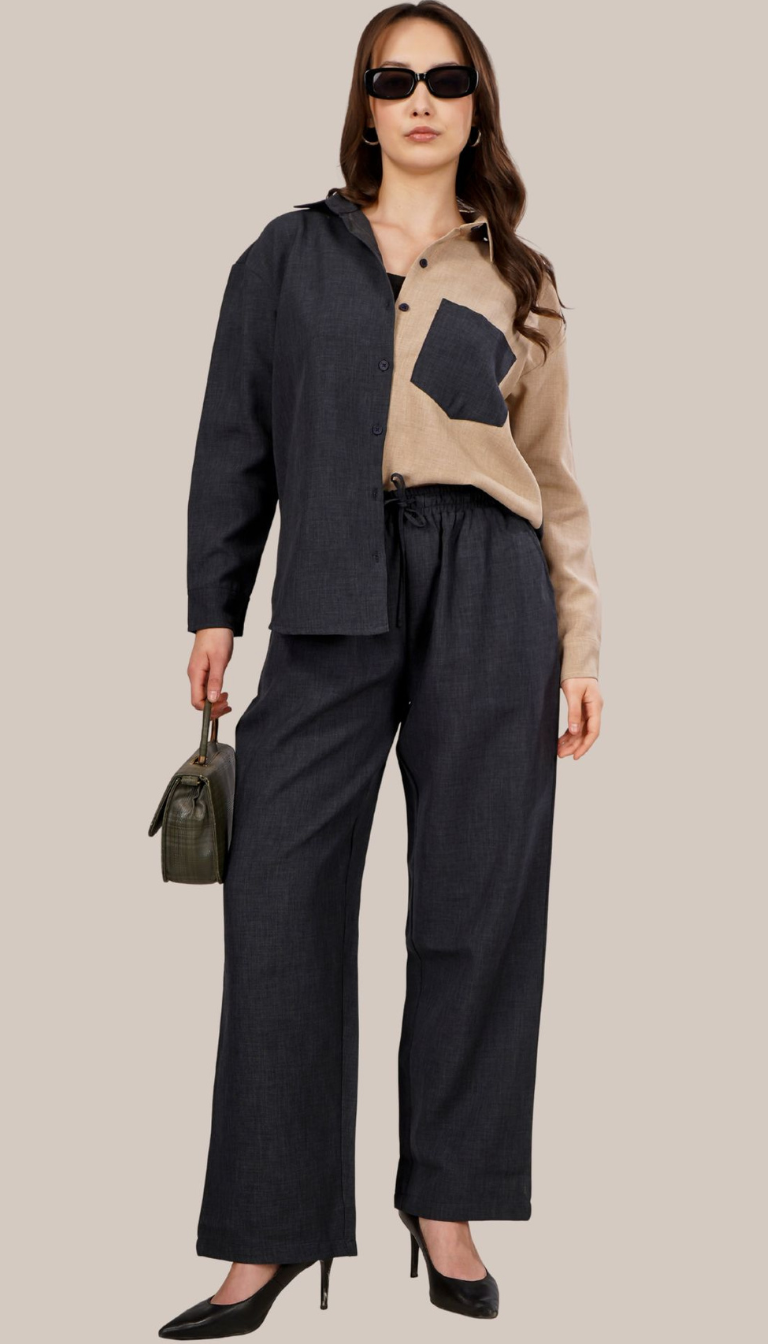 CHIC CONTRAST LINEN CO-ORD SET PACK