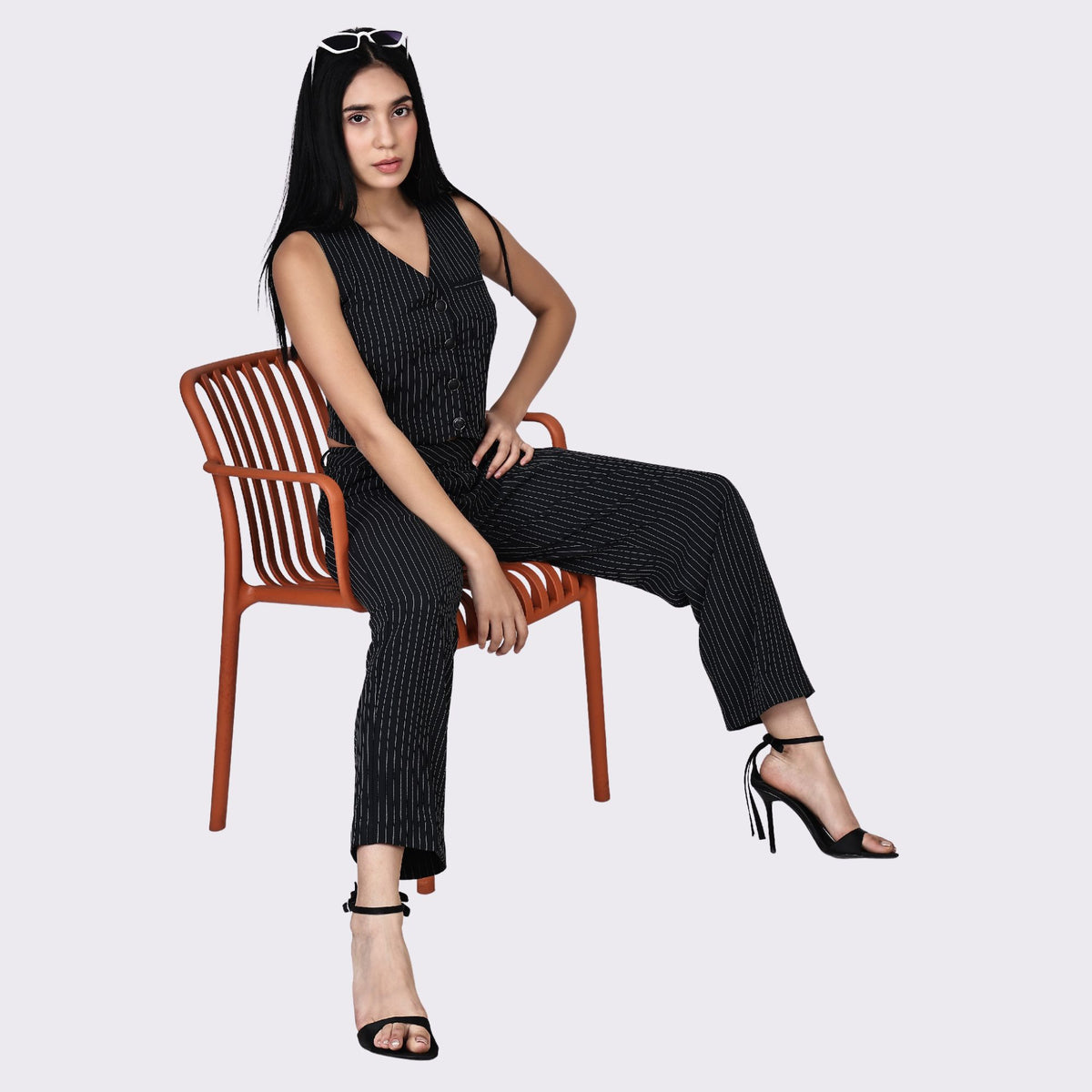 PINSTRIPE POWER CO-ORD SET PACK